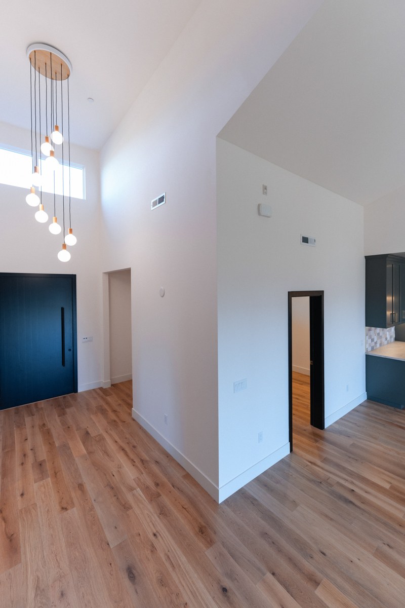 Warm vaulted entry foyer